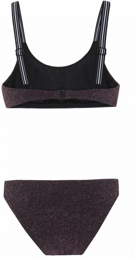 Protest crop bikini Opole met lurex zwart/roze