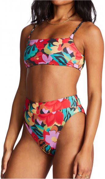 Billabong Women's Islands Away Rev Zoe Crop Bikinitop, meerkleurig