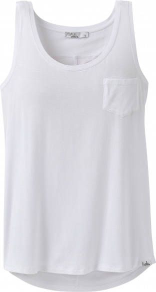 Prana Women's Foundation Scoop Neck Tank Top, wit/grijs