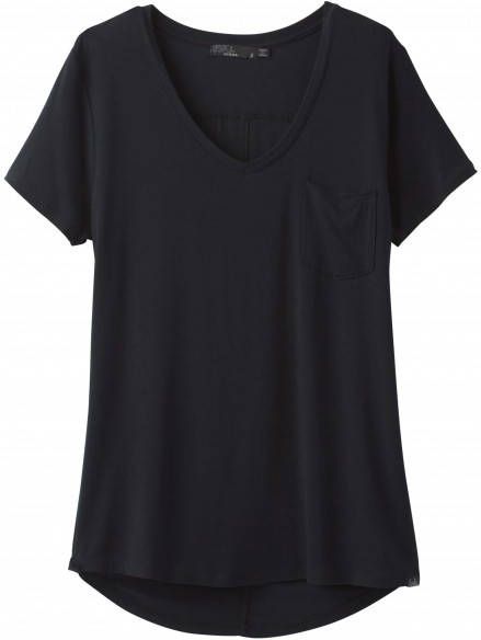Prana Women's Foundation S/s V Neck Top Top, zwart