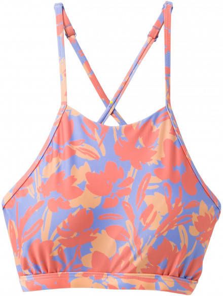 Prana Women's Taranto Top Bikinitop, beige/rood/roze