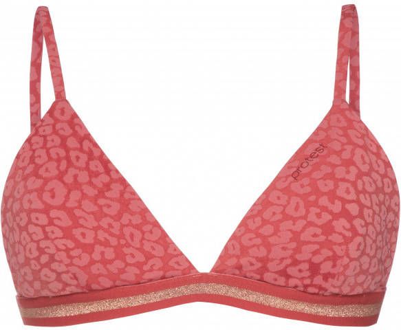 Protest Women's Mixhera Triangle Bikini Top Bikinitop XXL, roze/rood