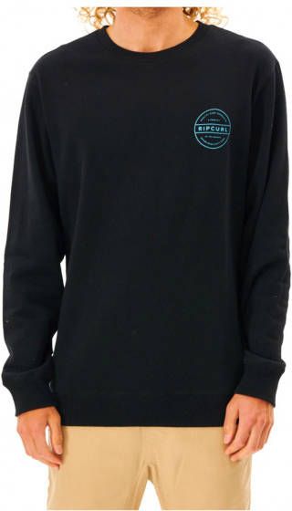 Rip Curl Re Entry Crew Trui, zwart