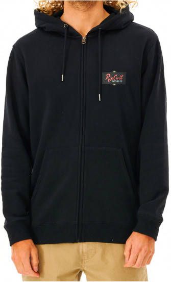 Rip Curl Repeater Zip Thru Hood Hoodie, zwart