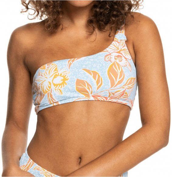 Roxy Women's Island in the Sun Asym Top Bikinitop, oranje