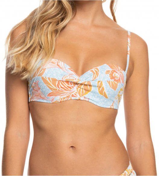 Roxy Women's Island in the Sun Molded Band Bikinitop, oranje