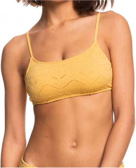 Roxy Women's Quiet Beauty Bralette Top Bikinitop, beige/oranje/bruin