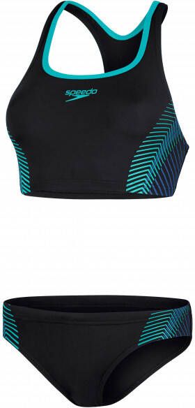 Speedo Women's Placement Racerback 2 Piece Bikini zwart