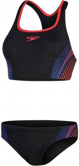 Speedo Women's Placement Racerback 2 Piece Bikini zwart