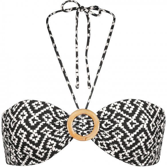 WATERCULT Women's Bikini Top Ethno Craft 2 Bikinitop grijs/zwart