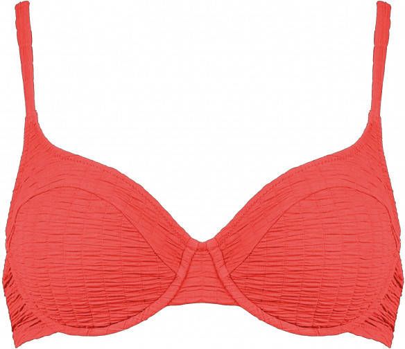 WATERCULT Women's Bikini Top Solid Crush 3 Bikinitop Cup D, rood