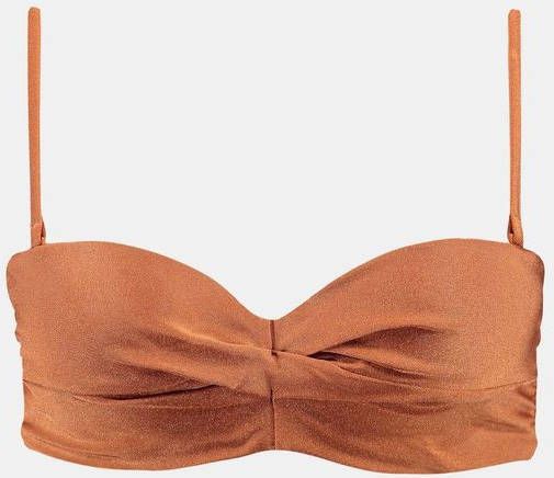 Barts Isla bandeau bikinitop met glanzende finish