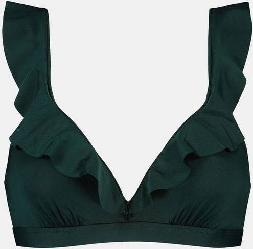 Beachlife Rich Green voorgevormde balconette bikinitop met beugel