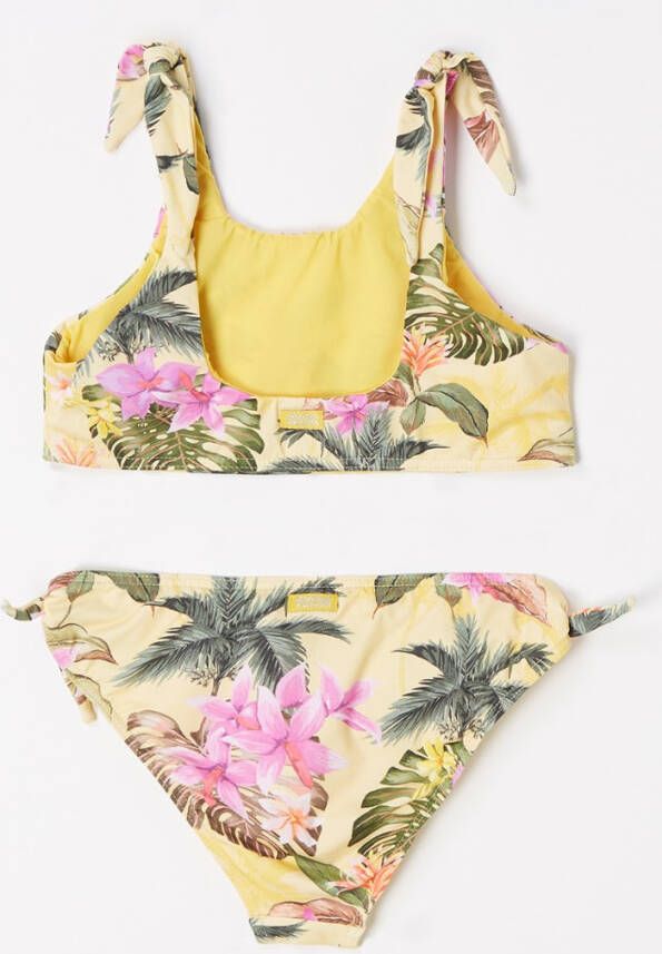 banana moon Bikini met bloemenprint en striksluiting