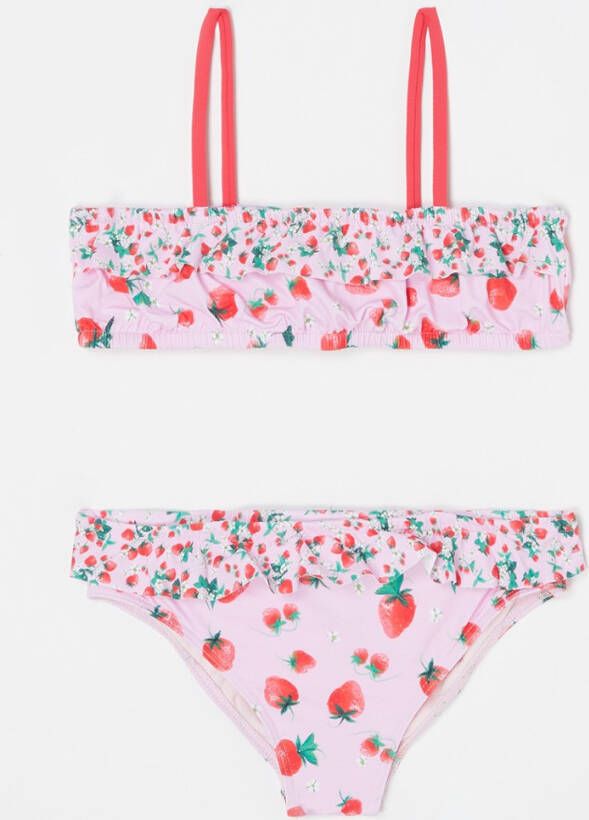 banana moon Bikini met print en ruches