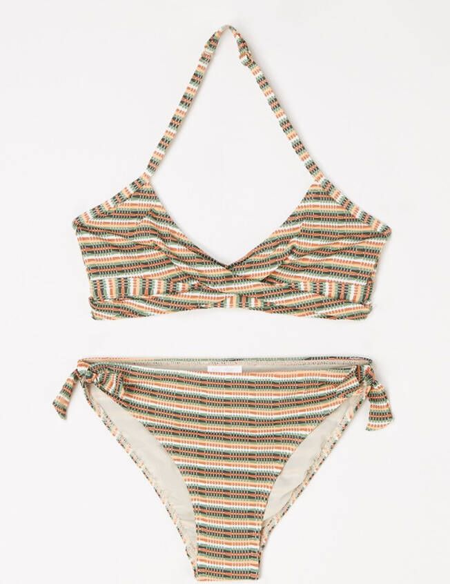 Beachlife Bikini met ingeweven streepprint