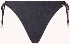 Beachlife broderie anglaise strik bikinibroekje zwart