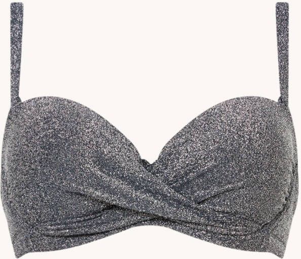 Beachlife Sea Glitter balconette bikinitop met lurex en beugel