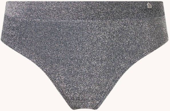 Beachlife Sea Glitter high waisted bikinislip met lurex