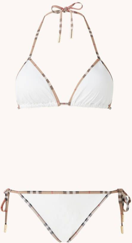 Burberry Triangel bikinitop met uitneembare padding en bikinislip in set
