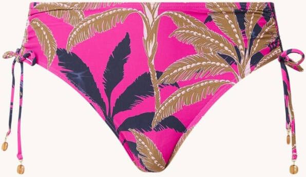 CYELL High waisted bikinislip met bladprint