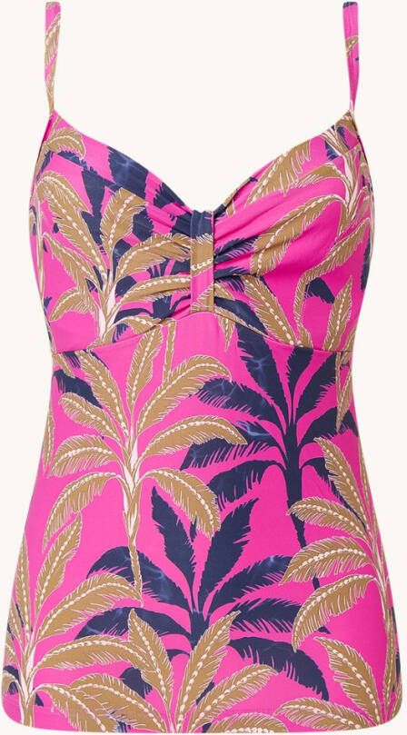 CYELL Tankinitop met beugel en bladprint