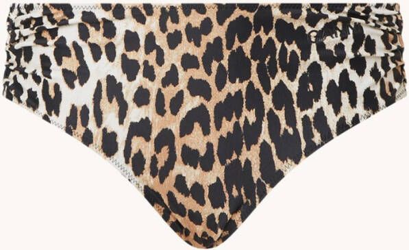 Ganni Bikinislip met panterprint en logo
