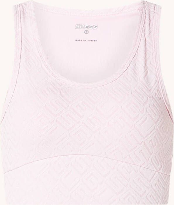 Guess Dana cropped trainingstop met jacquard dessin en uitneembare vulling