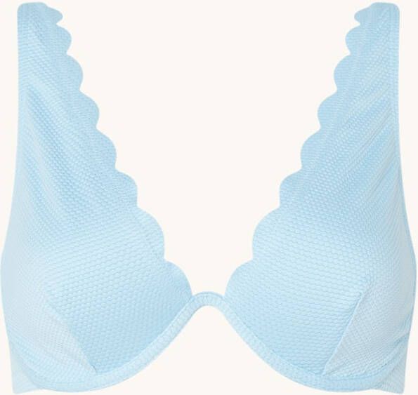 Hunkemö, ller Scallop bikinitop met beugel en structuur