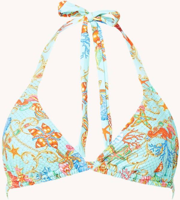 Luli Fama Triangel bikinitop met uitneembare vulling en lurex