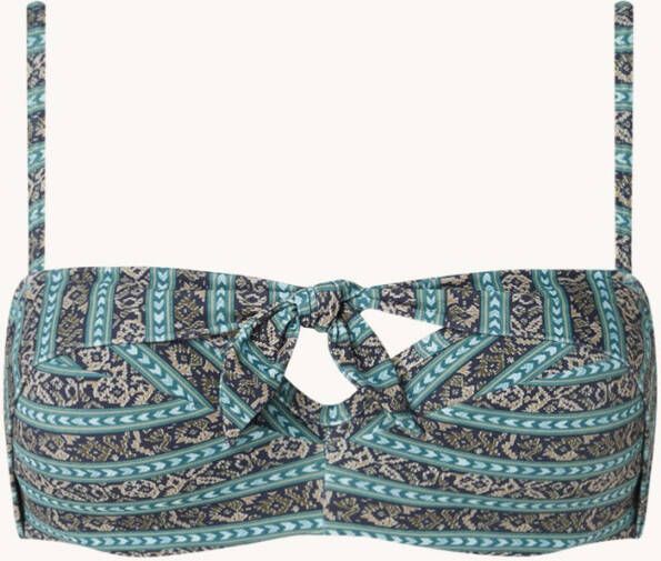 marlies | dekkers Bebali voorgevormde balconette bikinitop met strikdetail en print