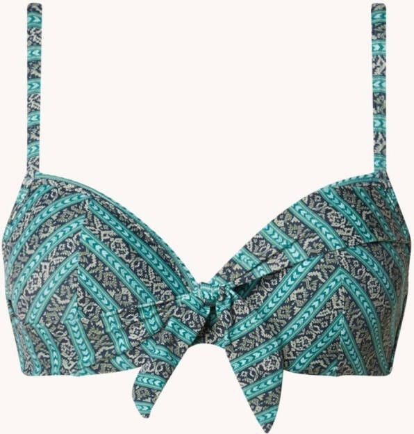 marlies | dekkers Bepali voorgevormde push up bikinitop met strikdetail en print