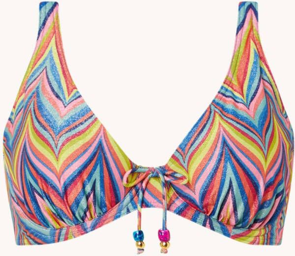 PrimaDonna Kea voorgevormde plunge bikinitop met beugel en lurex