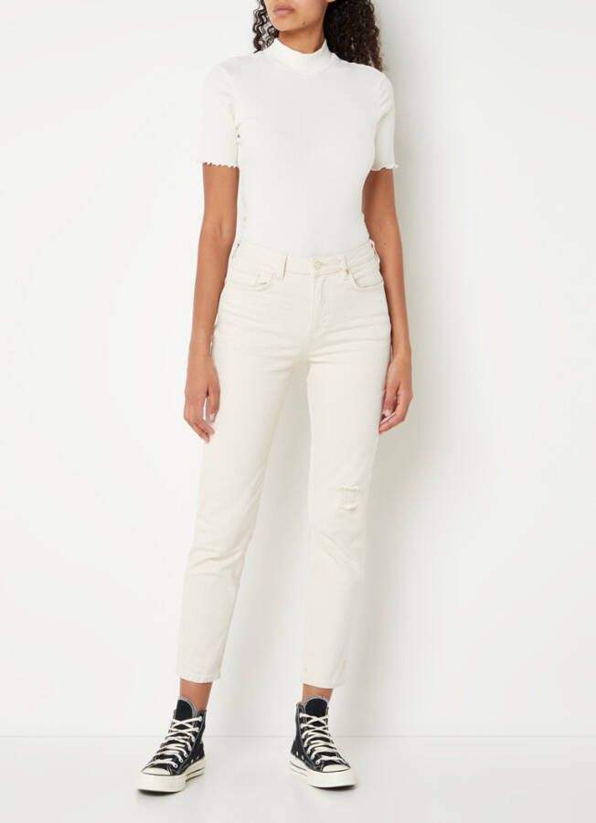 Scotch & Soda High Five high waist slim fit cropped jeans met destroyed details