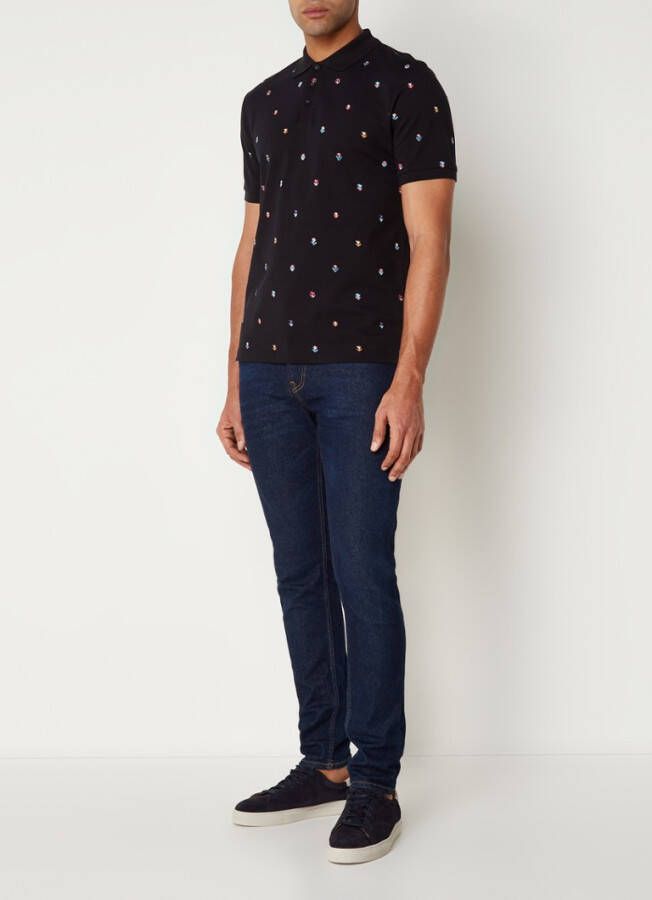 Scotch & Soda Regular fit polo van biologisch katoen met print