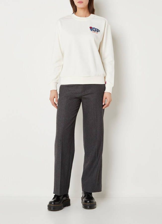 Scotch & Soda Sweater met logoborduring en backprint