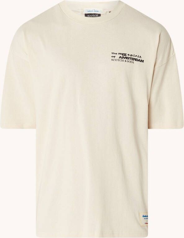 Scotch & Soda T shirt van jersey met geborduurd artwork