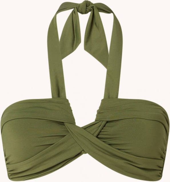 Seafolly Collective voorgevormde bandeau bikinitop met plooidetail