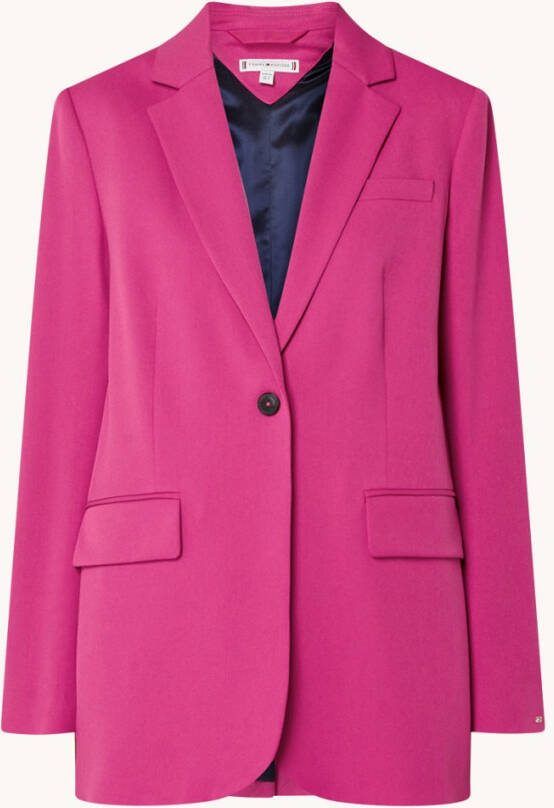 Tommy Hilfiger Oversized blazer met schoudervulling en klepzakken