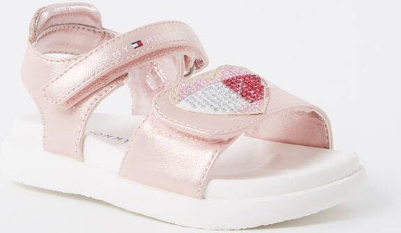 Tommy Hilfiger Sandalen STRASS HEART VELCRO SANDAL BLUE
