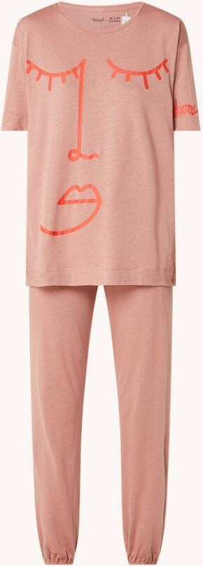 Triumph Pyjamaset in biologische katoenblend met print