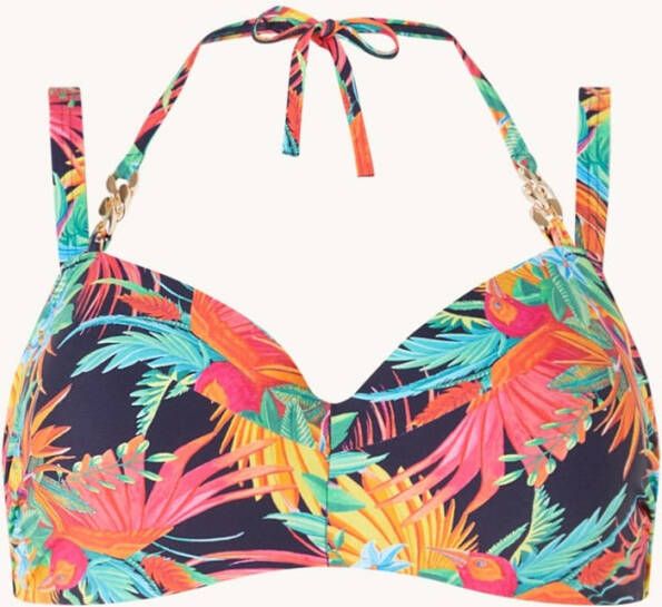 Marlies Dekkers hula haka plunge balconette bikini top | wired padded rainforest and gold online kopen