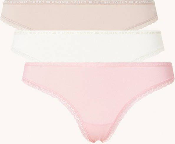Tommy Hilfiger string(set van 3)grijs/zachtroze