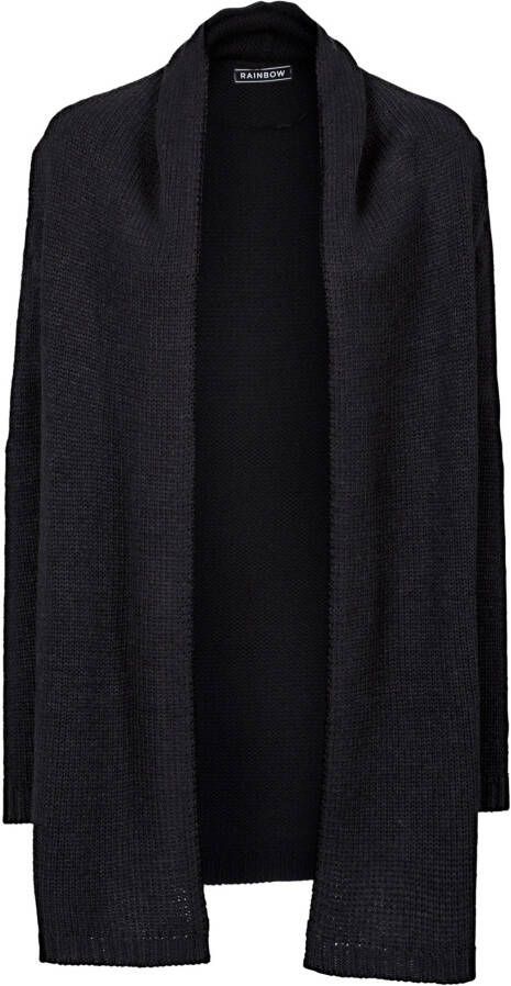 RAINBOW Gebreid vest, zwart, 100% acryl