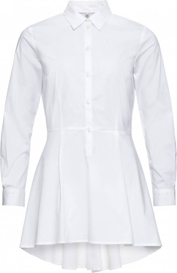 RAINBOW Lange blouse, wit, 97% katoen, 3% elastan