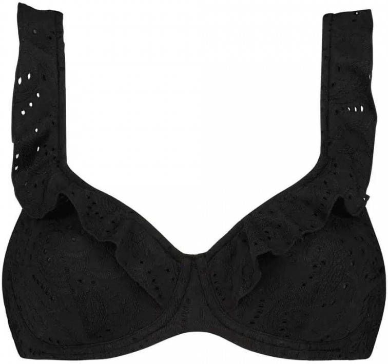 Beachlife Top bikini Wired Black Embroidery