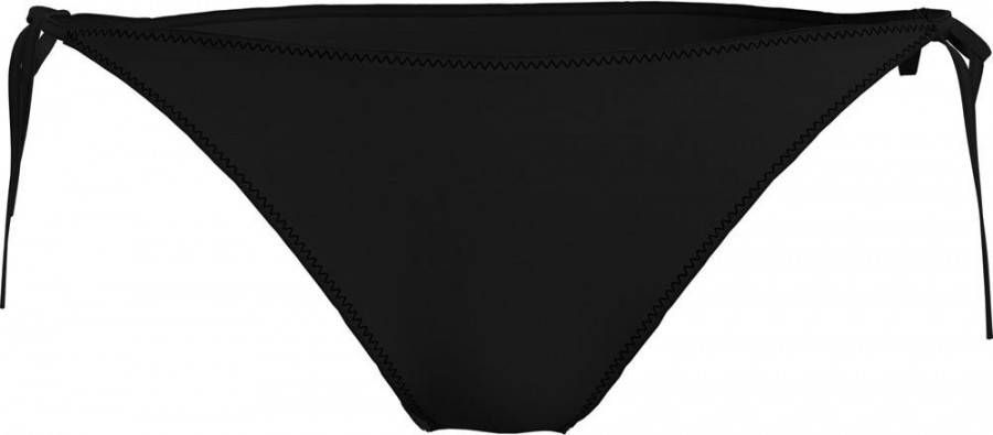 Calvin Klein Dames Bikinislip Cheeky String Tie Bikini Zwart