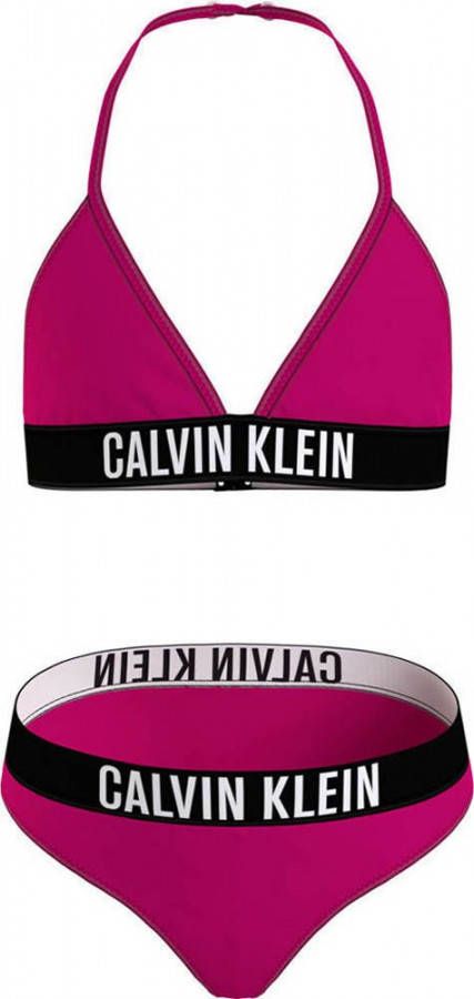 Calvin Klein Swimwear Triangelbikini in unikleur met opschriften