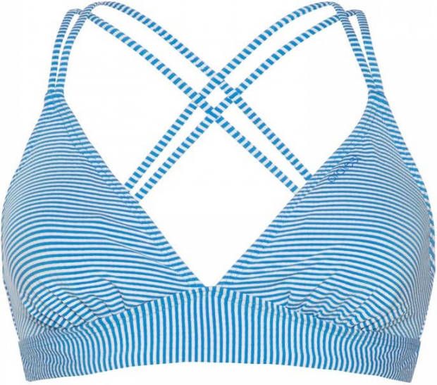 Protest gestreepte triangel bikinitop MIXSUPERS blauw/wit online kopen