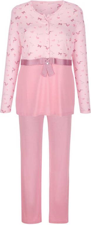 harmony Pyjama met mooi strikje voor Roze/Oudroze